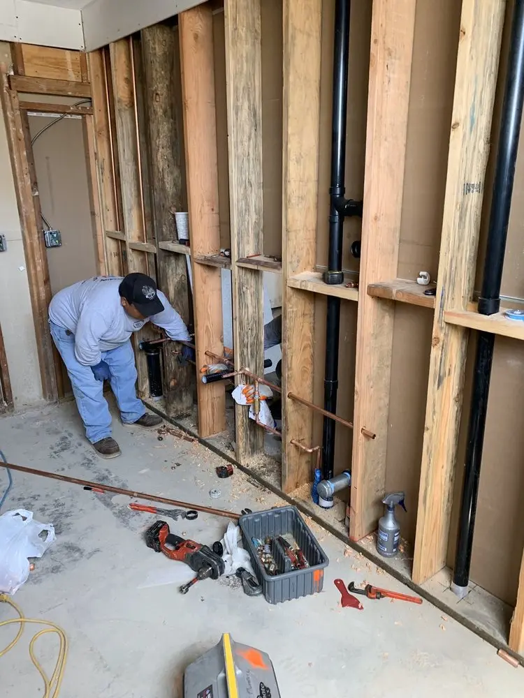 Commercial rough-in plumbing for Gas Line Repair in Reliance